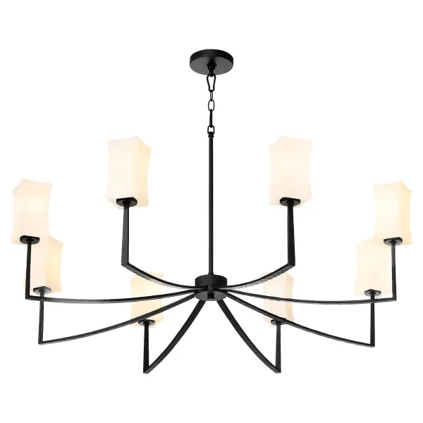 Ayala 8-Light Chandelier in Matte Black - Image 2