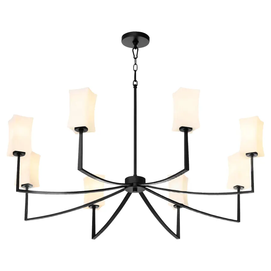 Ayala 8-Light Chandelier in Matte Black - Image 2