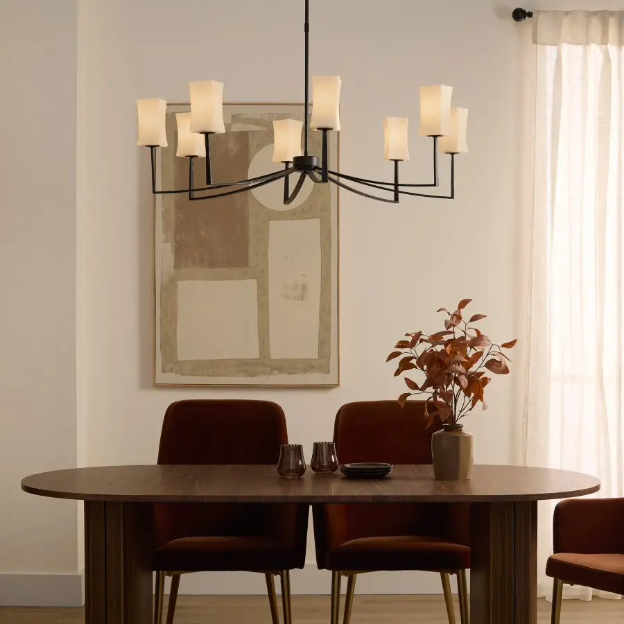 Ayala 8-Light Chandelier in Matte Black - Image 5