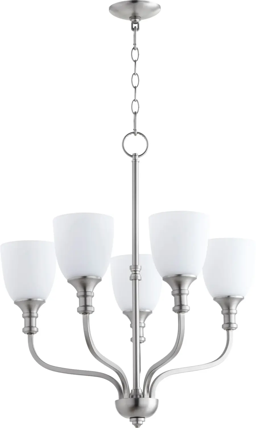 Richmond 5-Light Transitional Chandelier in Satin Nickel