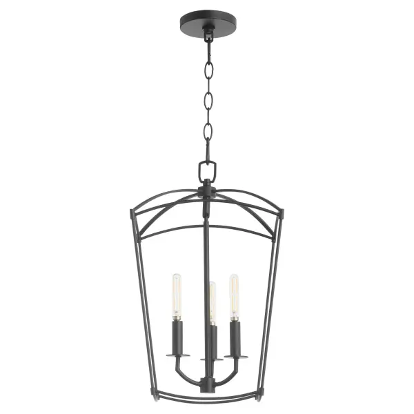 Mantle 3-Light Entry Pendant in Matte Black - Image 1
