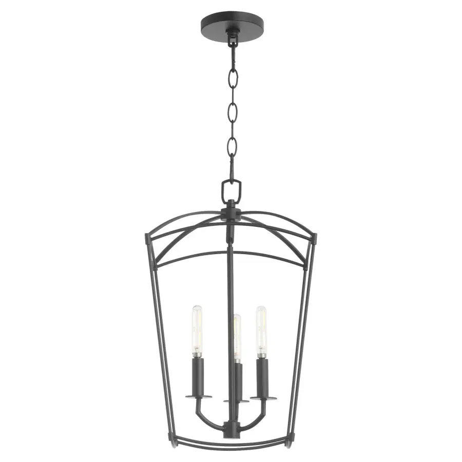 Mantle 3-Light Entry Pendant in Matte Black - Image 2