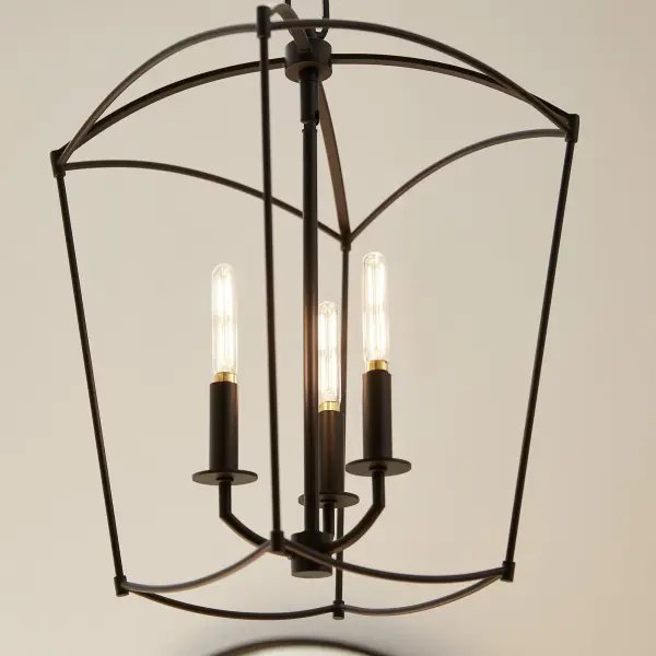 Mantle 3-Light Entry Pendant in Matte Black - Image 11
