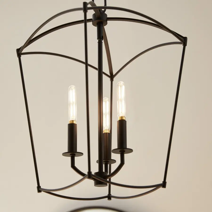 Mantle 3-Light Entry Pendant in Matte Black - Image 11