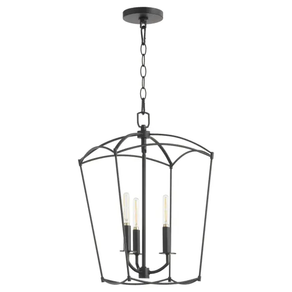 Mantle 3-Light Entry Pendant in Matte Black - Image 3