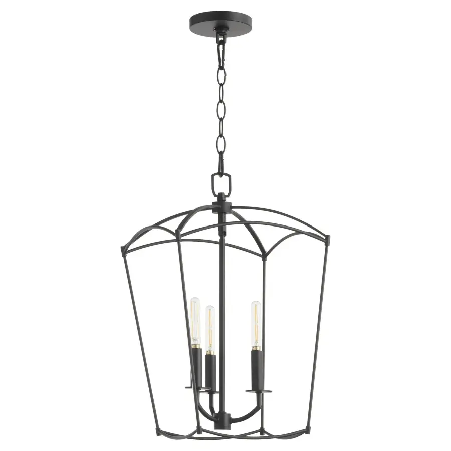 Mantle 3-Light Entry Pendant in Matte Black - Image 3