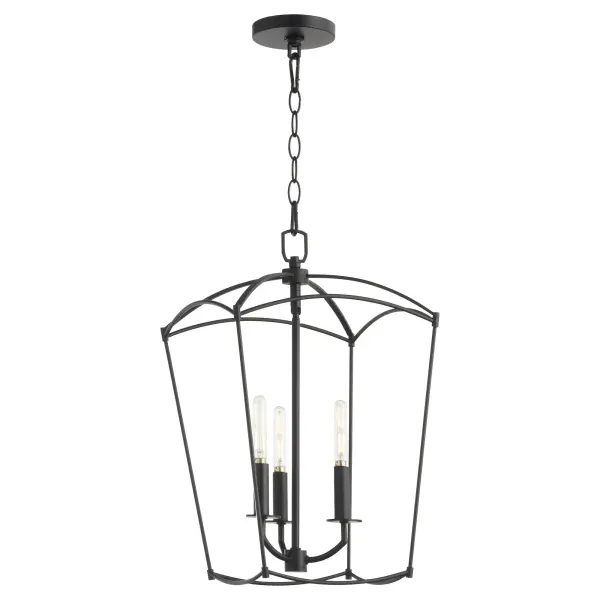 Mantle 3-Light Entry Pendant in Matte Black - Image 4