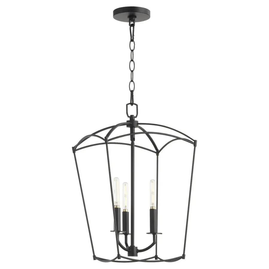Mantle 3-Light Entry Pendant in Matte Black - Image 4