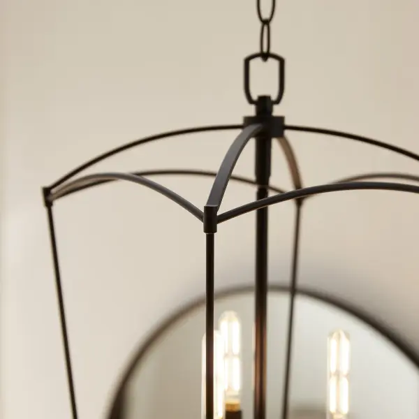Mantle 3-Light Entry Pendant in Matte Black - Image 7