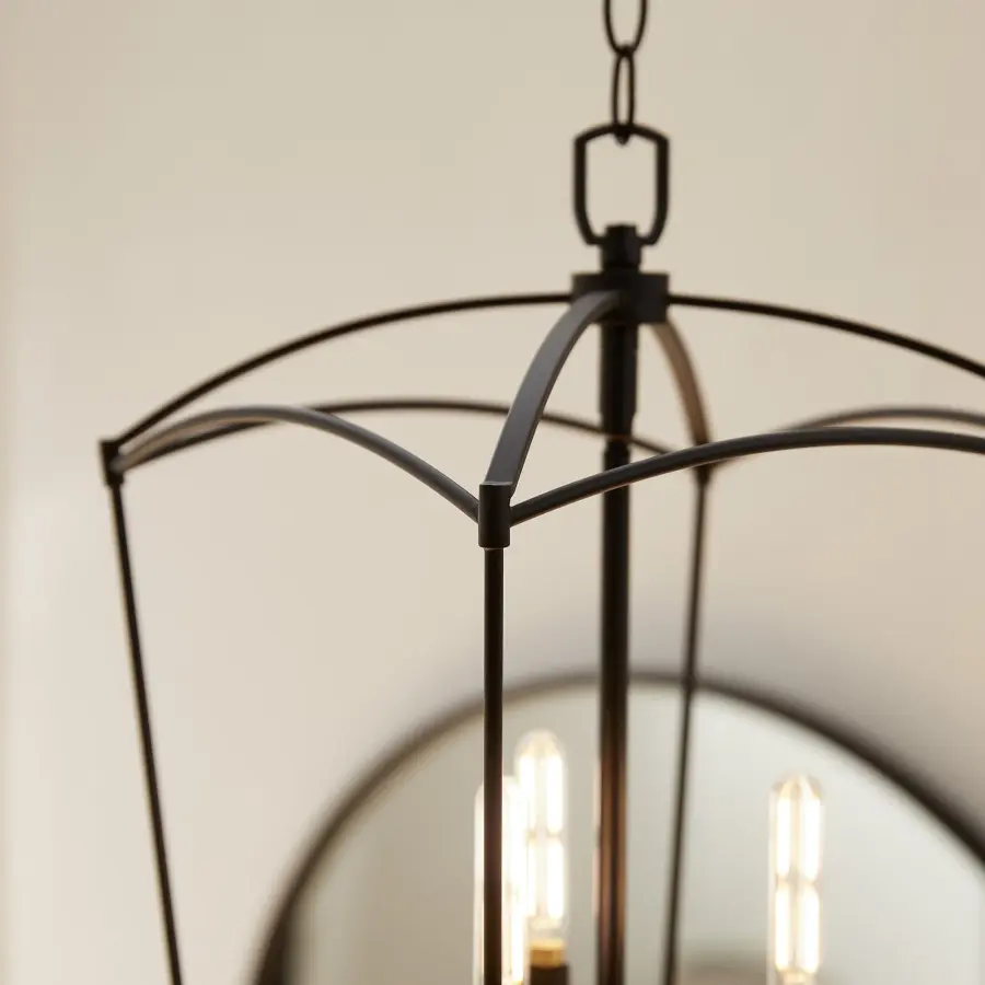 Mantle 3-Light Entry Pendant in Matte Black - Image 7