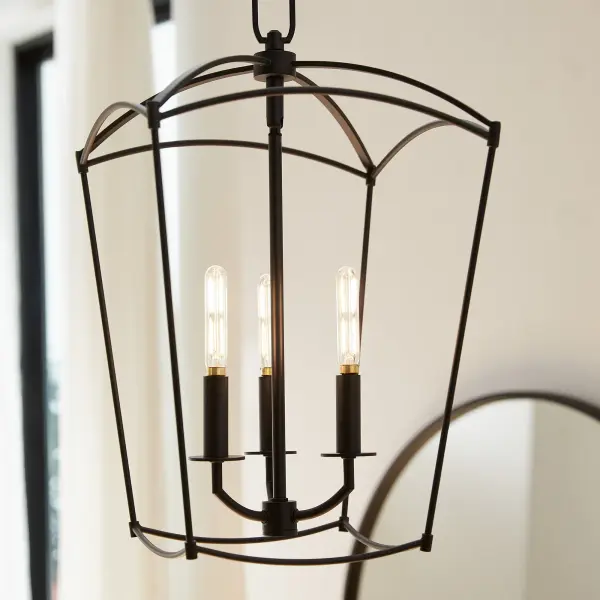 Mantle 3-Light Entry Pendant in Matte Black - Image 10