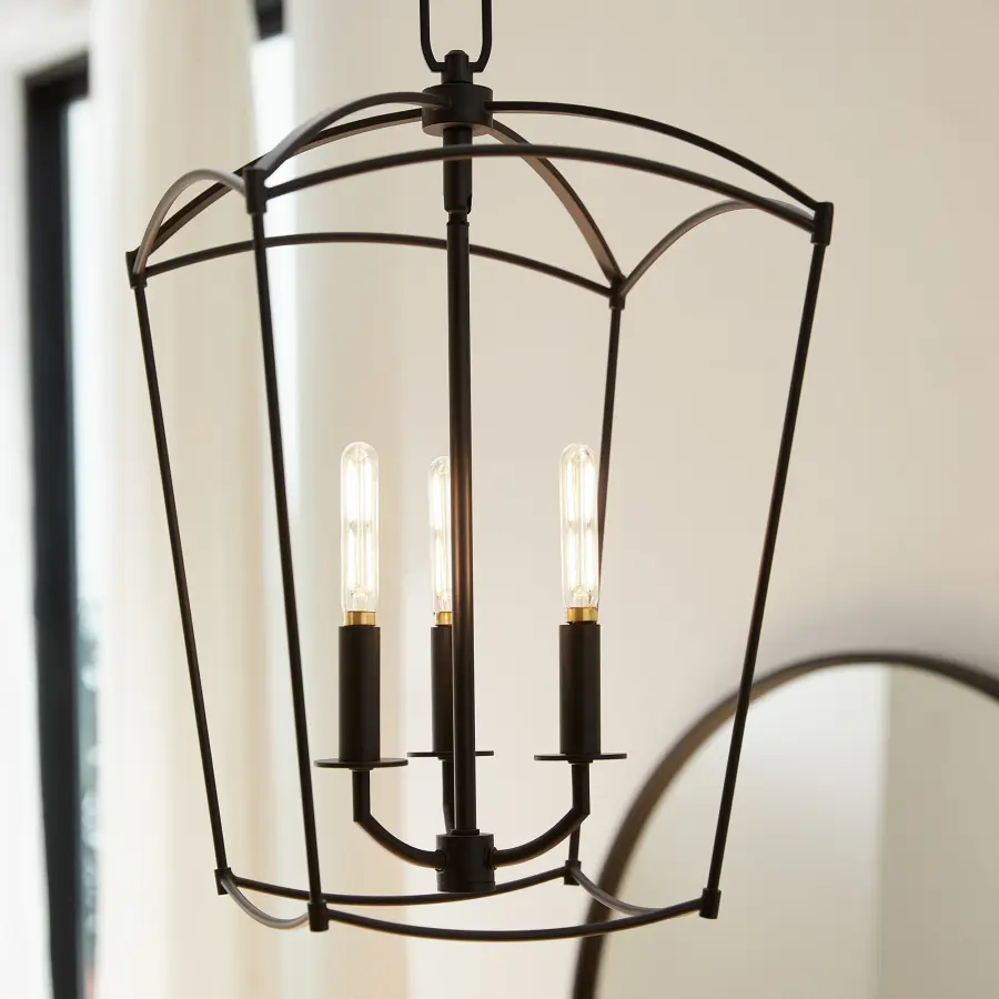 Mantle 3-Light Entry Pendant in Matte Black - Image 10