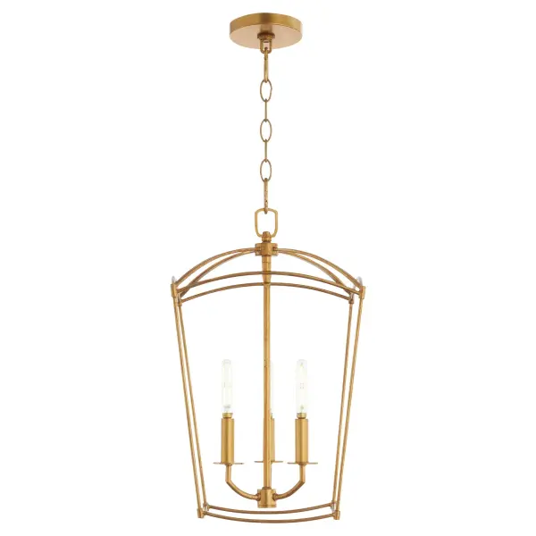 Mantle 3-Light Entry Pendant in Gold Leaf - Image 2