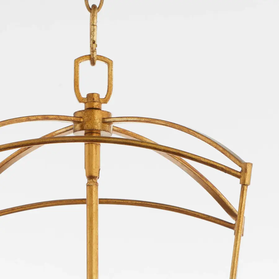 Mantle 3-Light Entry Pendant in Gold Leaf - Image 4