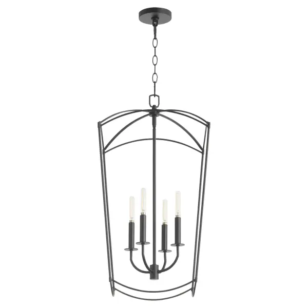 Mantle 4-Light Entry Pendant in Matte Black - Image 1