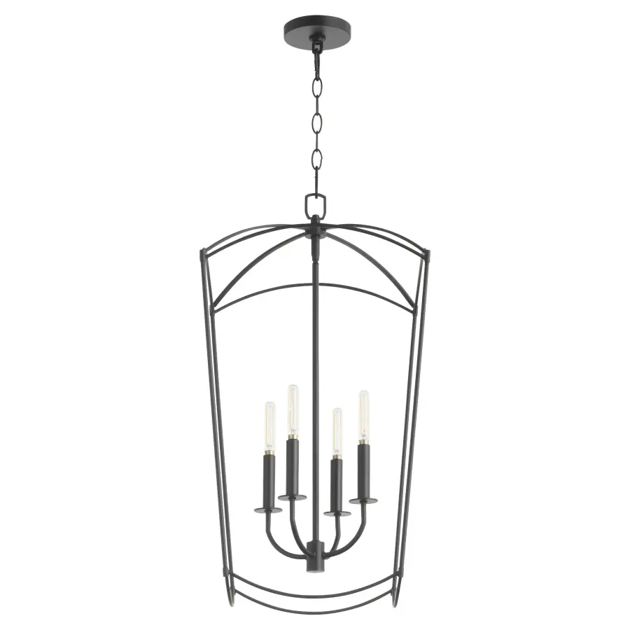 Mantle 4-Light Entry Pendant in Matte Black - Image 1