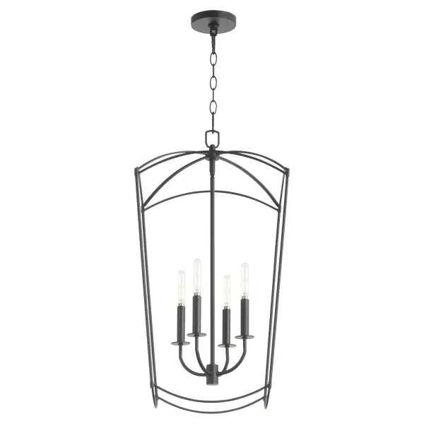 Mantle 4-Light Entry Pendant in Matte Black - Image 2