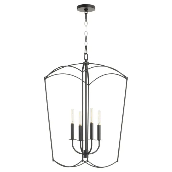 Mantle 4-Light Entry Pendant in Matte Black - Image 3