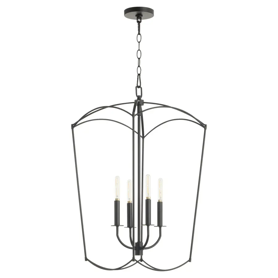 Mantle 4-Light Entry Pendant in Matte Black - Image 3
