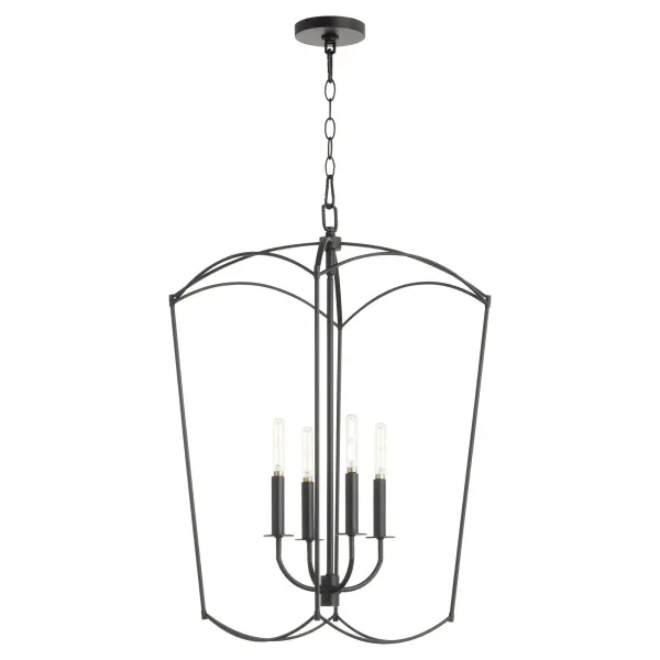 Mantle 4-Light Entry Pendant in Matte Black - Image 4