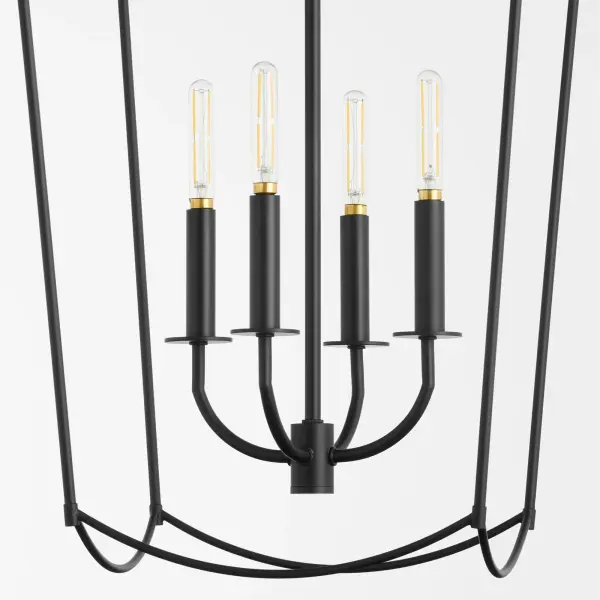Mantle 4-Light Entry Pendant in Matte Black - Image 5