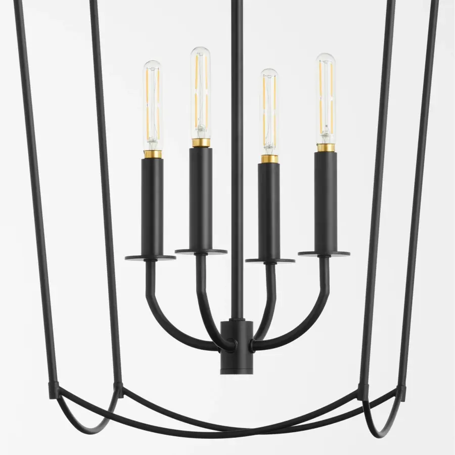 Mantle 4-Light Entry Pendant in Matte Black - Image 5