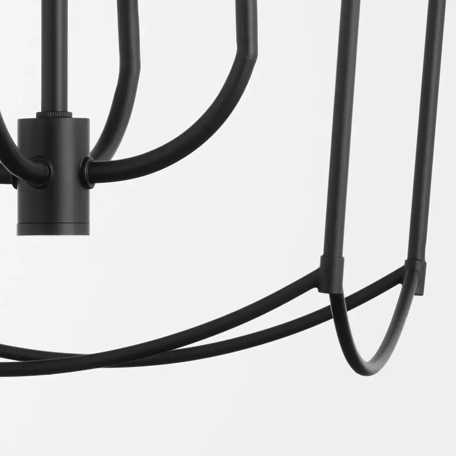Mantle 4-Light Entry Pendant in Matte Black - Image 6