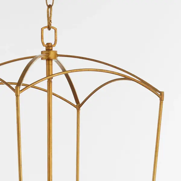 Mantle 4-Light Entry Pendant in Gold Leaf - Image 4
