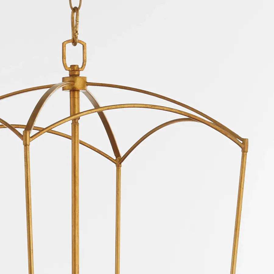 Mantle 4-Light Entry Pendant in Gold Leaf - Image 4