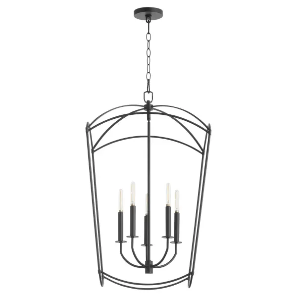 Mantle 5-Light Entry Pendant in Matte Black - Image 1