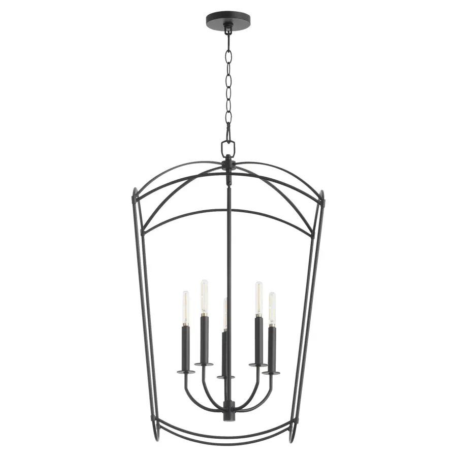 Mantle 5-Light Entry Pendant in Matte Black - Image 1