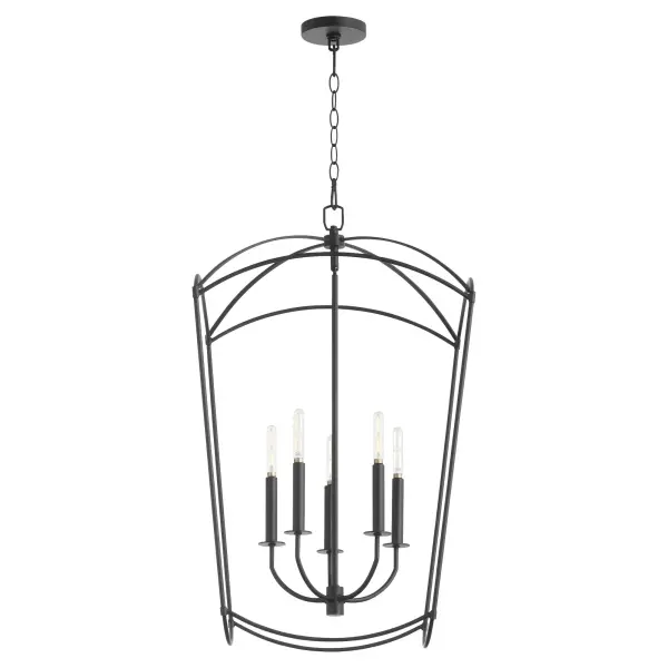 Mantle 5-Light Entry Pendant in Matte Black - Image 2