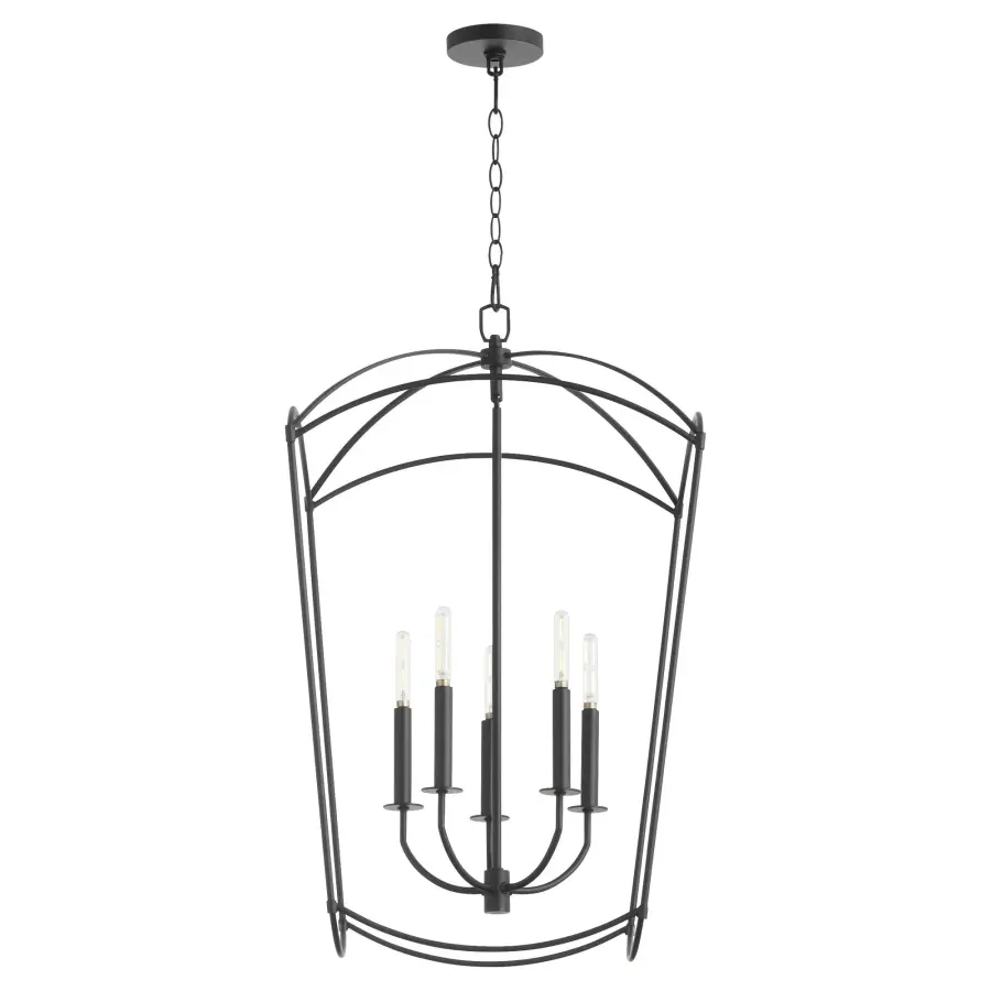 Mantle 5-Light Entry Pendant in Matte Black - Image 2