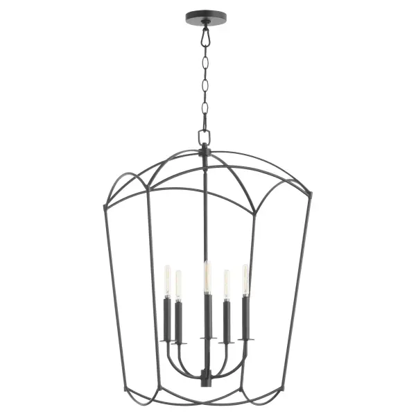Mantle 5-Light Entry Pendant in Matte Black - Image 3