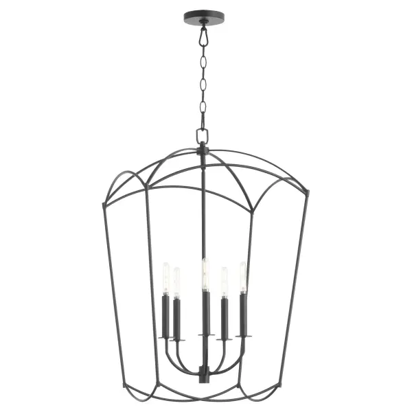 Mantle 5-Light Entry Pendant in Matte Black - Image 4