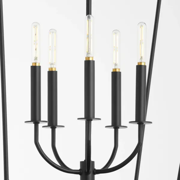 Mantle 5-Light Entry Pendant in Matte Black - Image 5