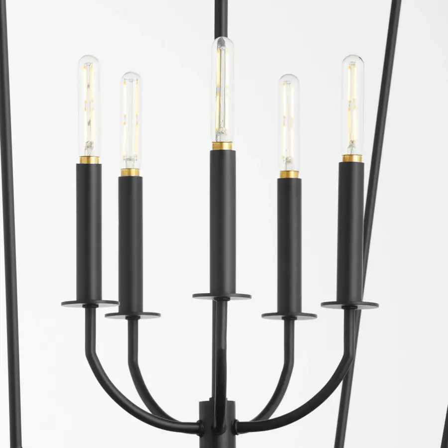 Mantle 5-Light Entry Pendant in Matte Black - Image 5