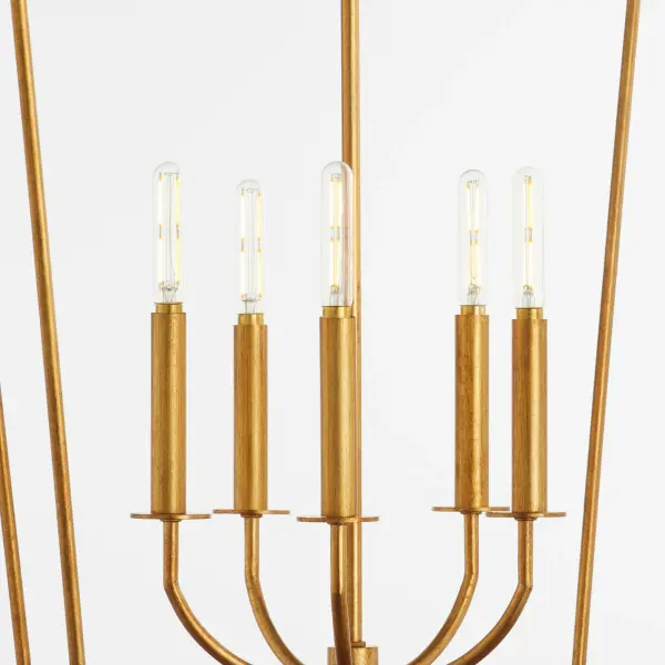 Mantle 5-Light Entry Pendant in Gold Leaf - Image 3