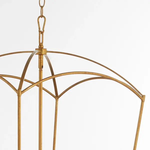 Mantle 5-Light Entry Pendant in Gold Leaf - Image 4