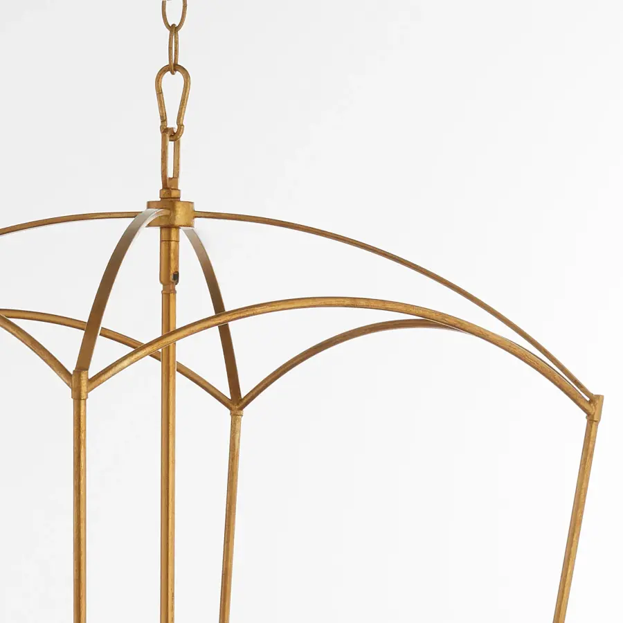 Mantle 5-Light Entry Pendant in Gold Leaf - Image 4
