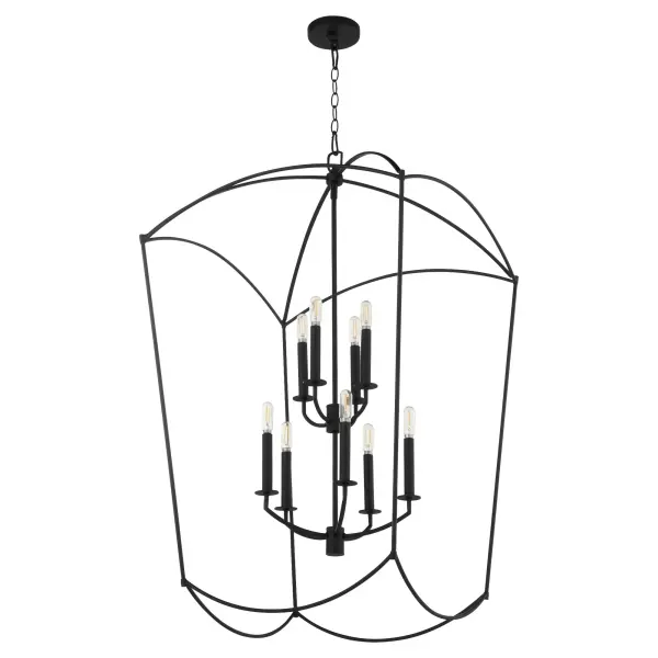 Mantle 9-Light Entry Pendant in Matte Black - Image 1