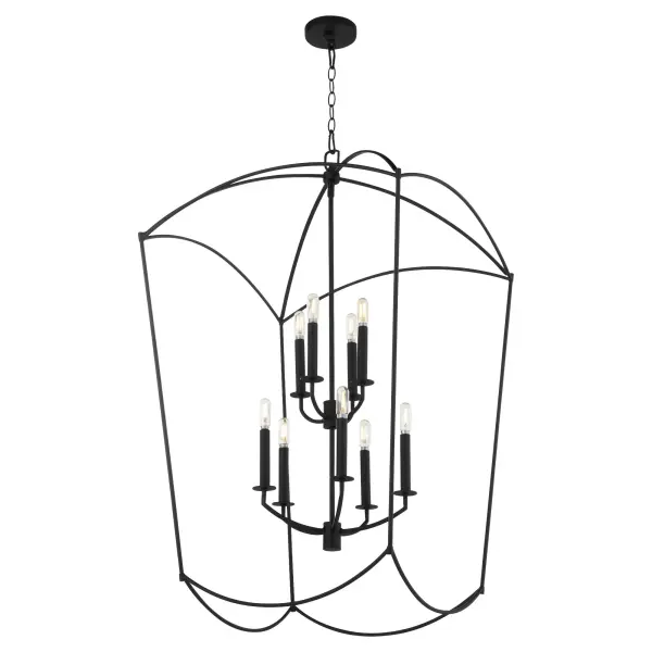 Mantle 9-Light Entry Pendant in Matte Black - Image 2