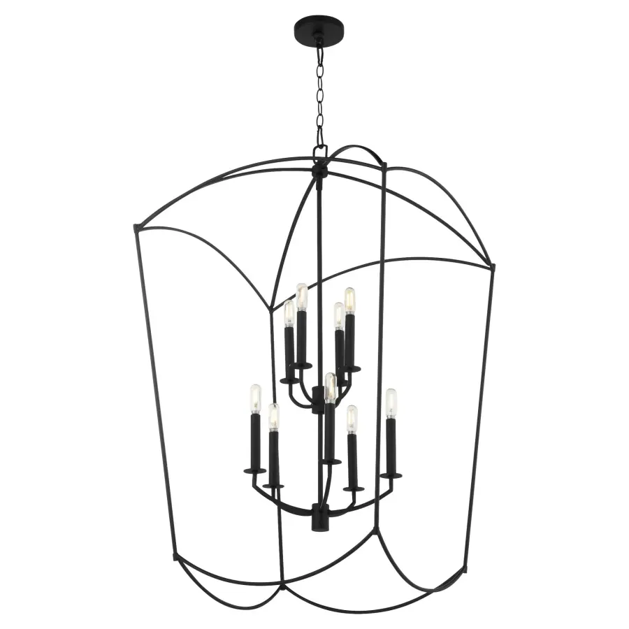 Mantle 9-Light Entry Pendant in Matte Black - Image 2