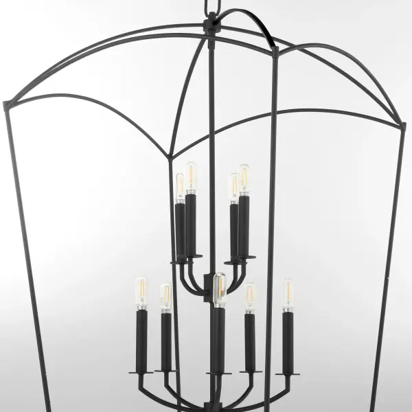 Mantle 9-Light Entry Pendant in Matte Black - Image 4