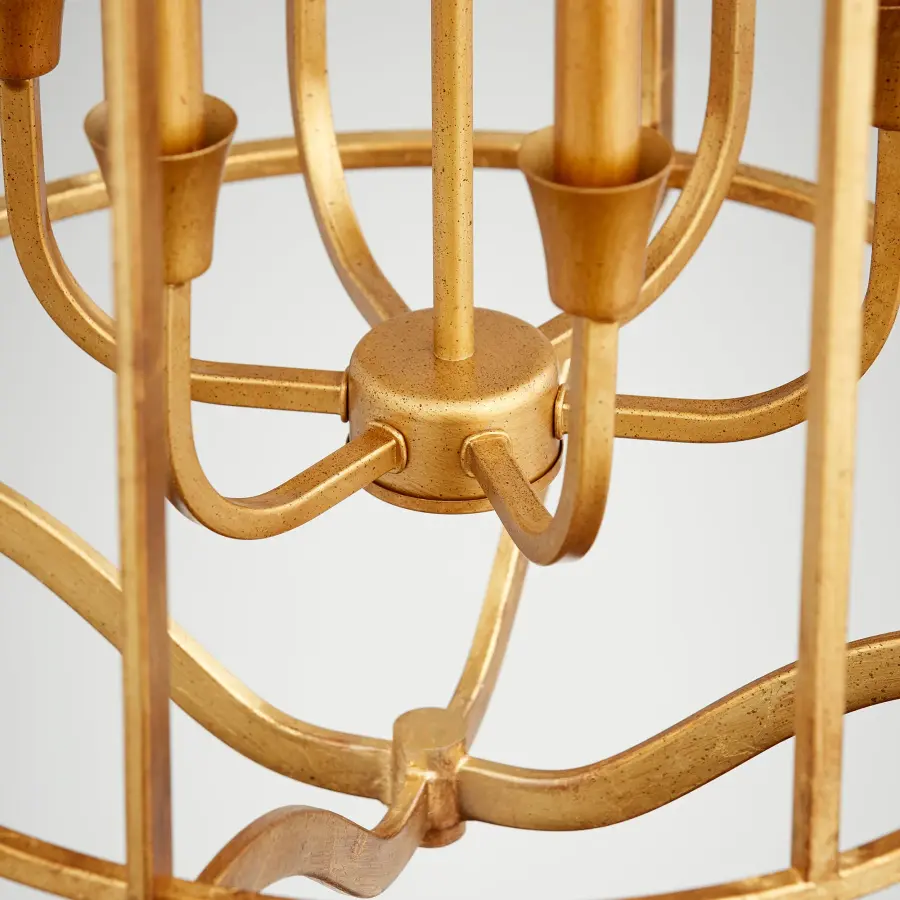 Marquee 6-Light Pendant in Gold Leaf - Image 2