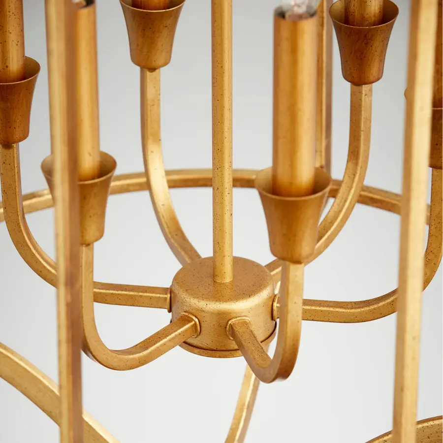 Marquee 6-Light Pendant in Gold Leaf - Image 3