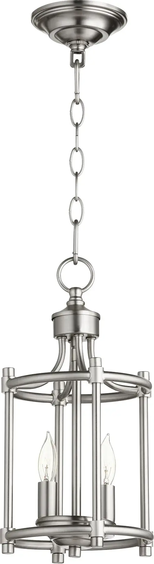 Rossington 2-Light Satin Nickel Pendant