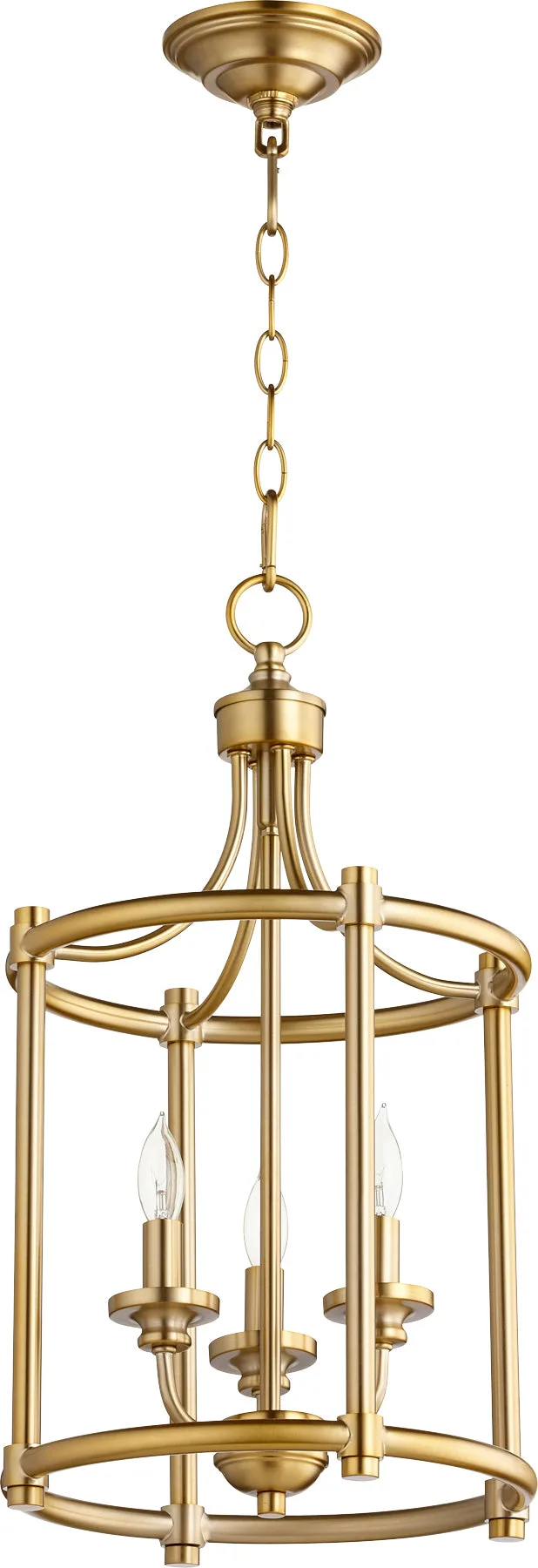 Rossington 3-Light Pendant in Aged Brass