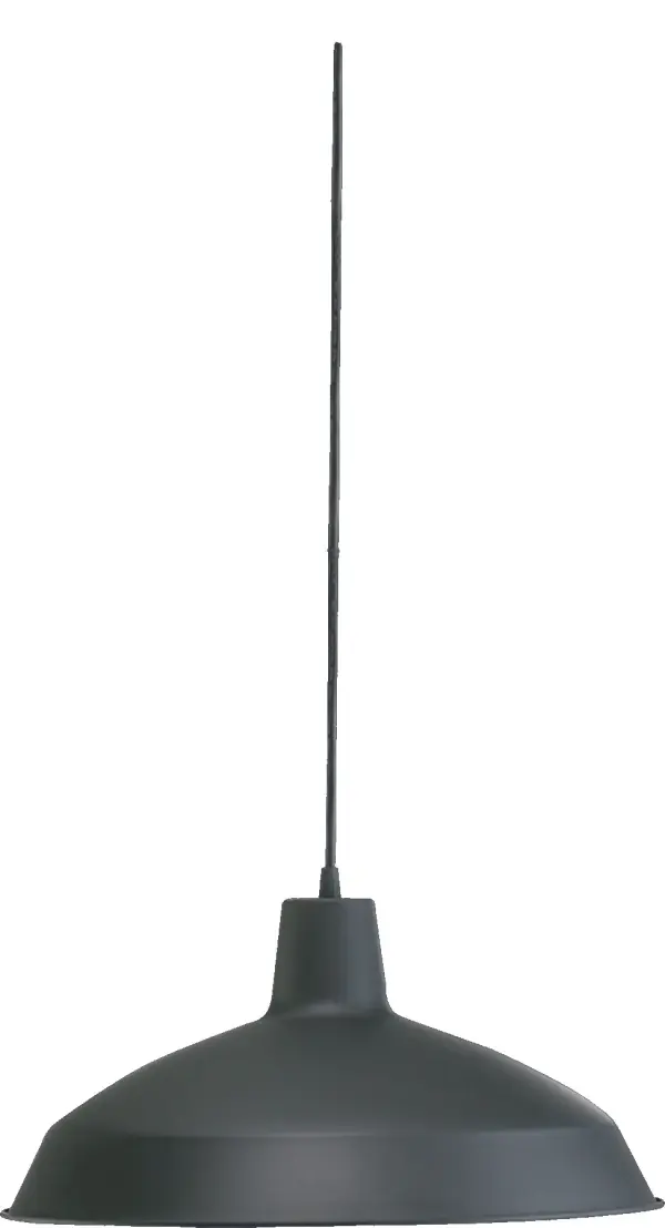 This sleek industrial pendant combines minimalist design with practical task lighting. The wide metal dome shade directs focused light downward, making it perfect for kitchen islands and workspaces.
