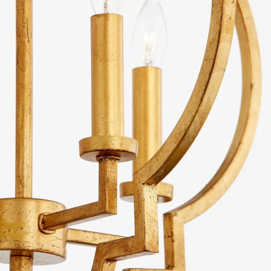 Dublin 4-Light Gold Leaf Pendant - Image 2